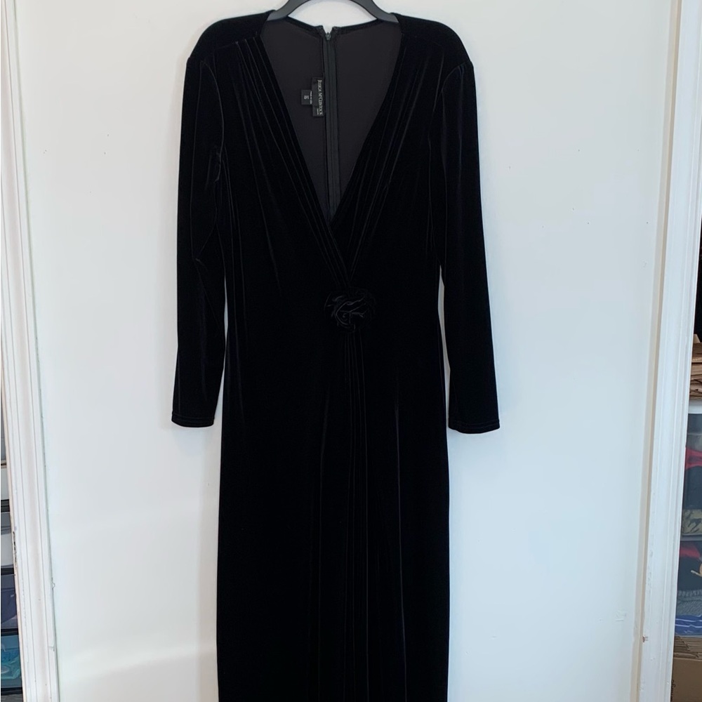 Vintage Jessica McClintock Black Velvet Formal Dress